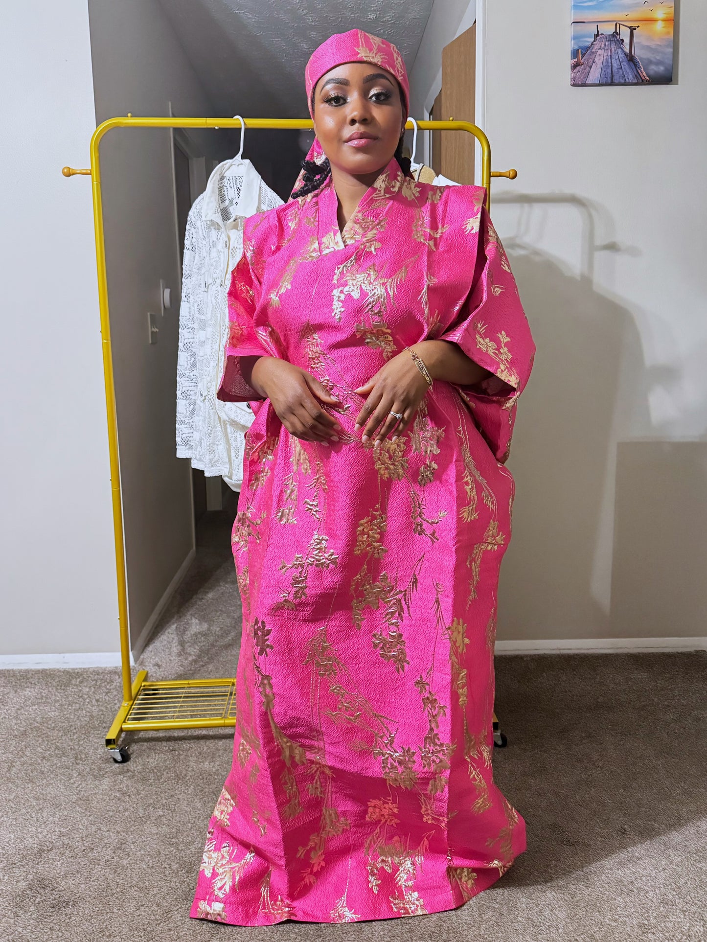 Royal Bloom Brocade Kaftan - Agbada Bubu