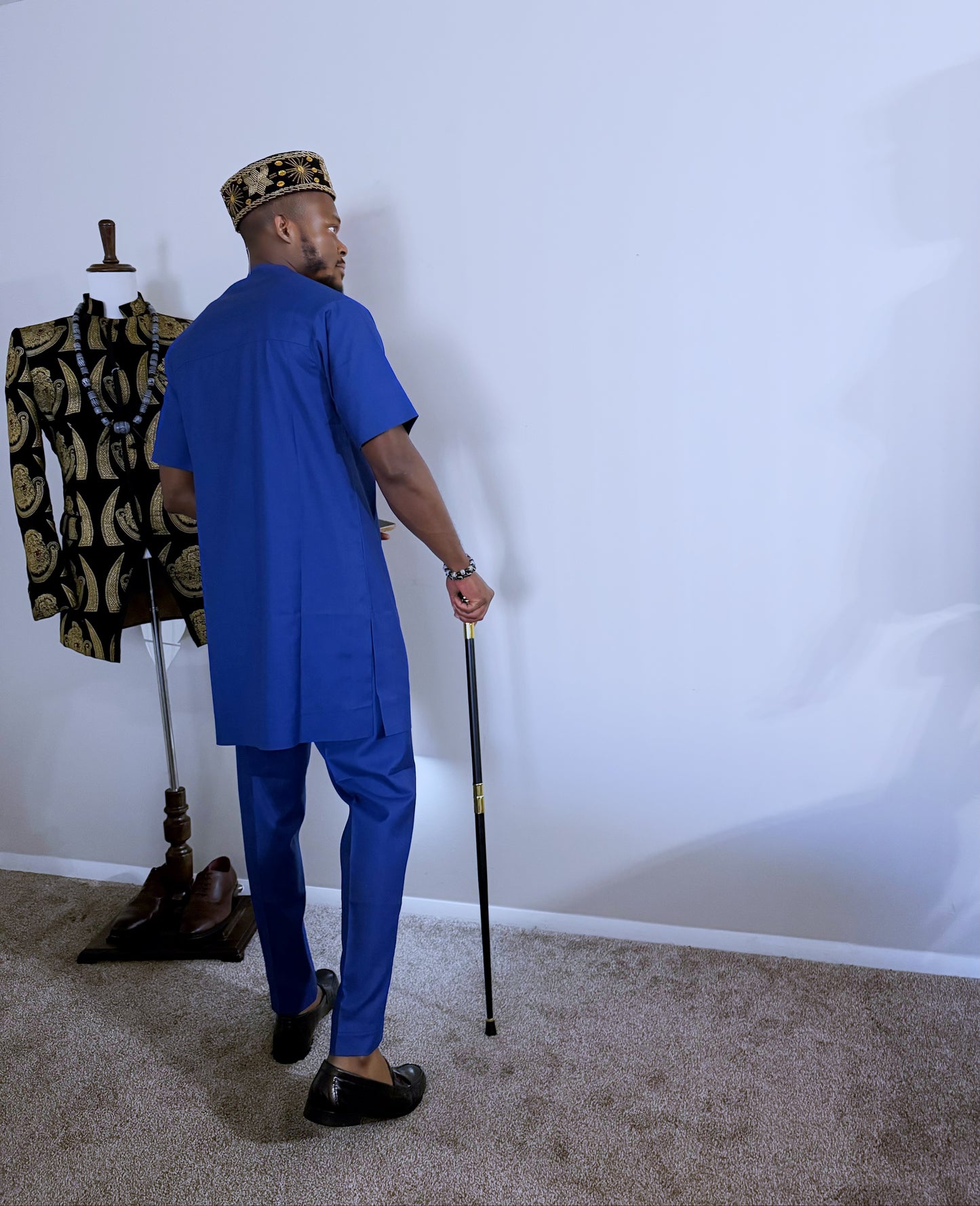 Royal Crest Hand-Beaded African Men Set