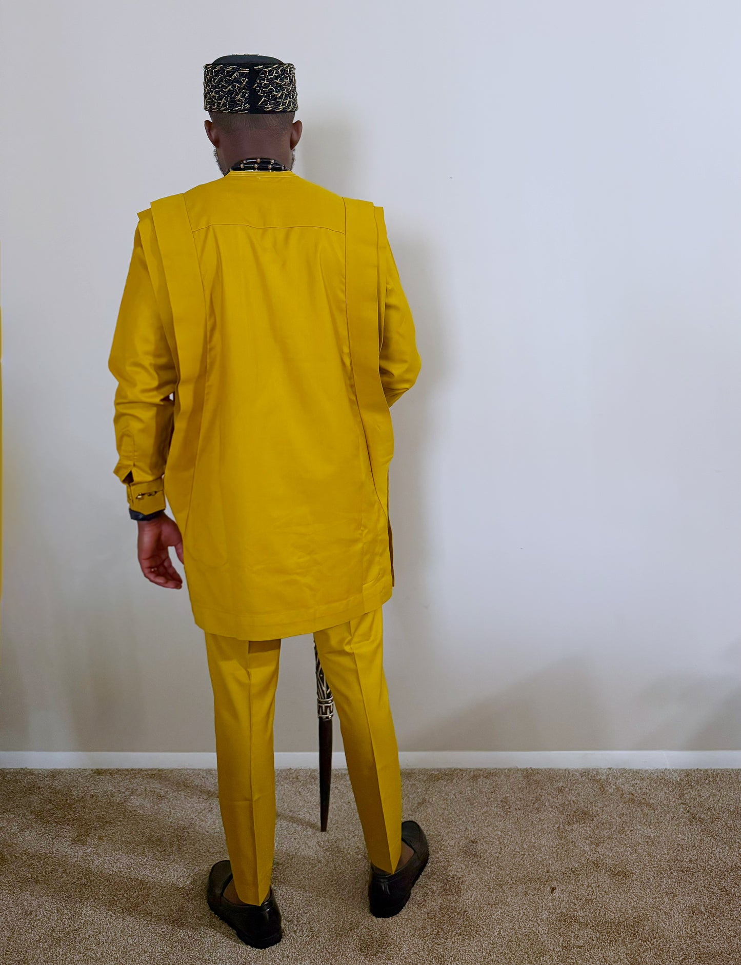 Royal Mustard Mini Agbada MenSet