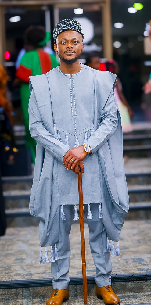 Royal Ash Agbada Regalia