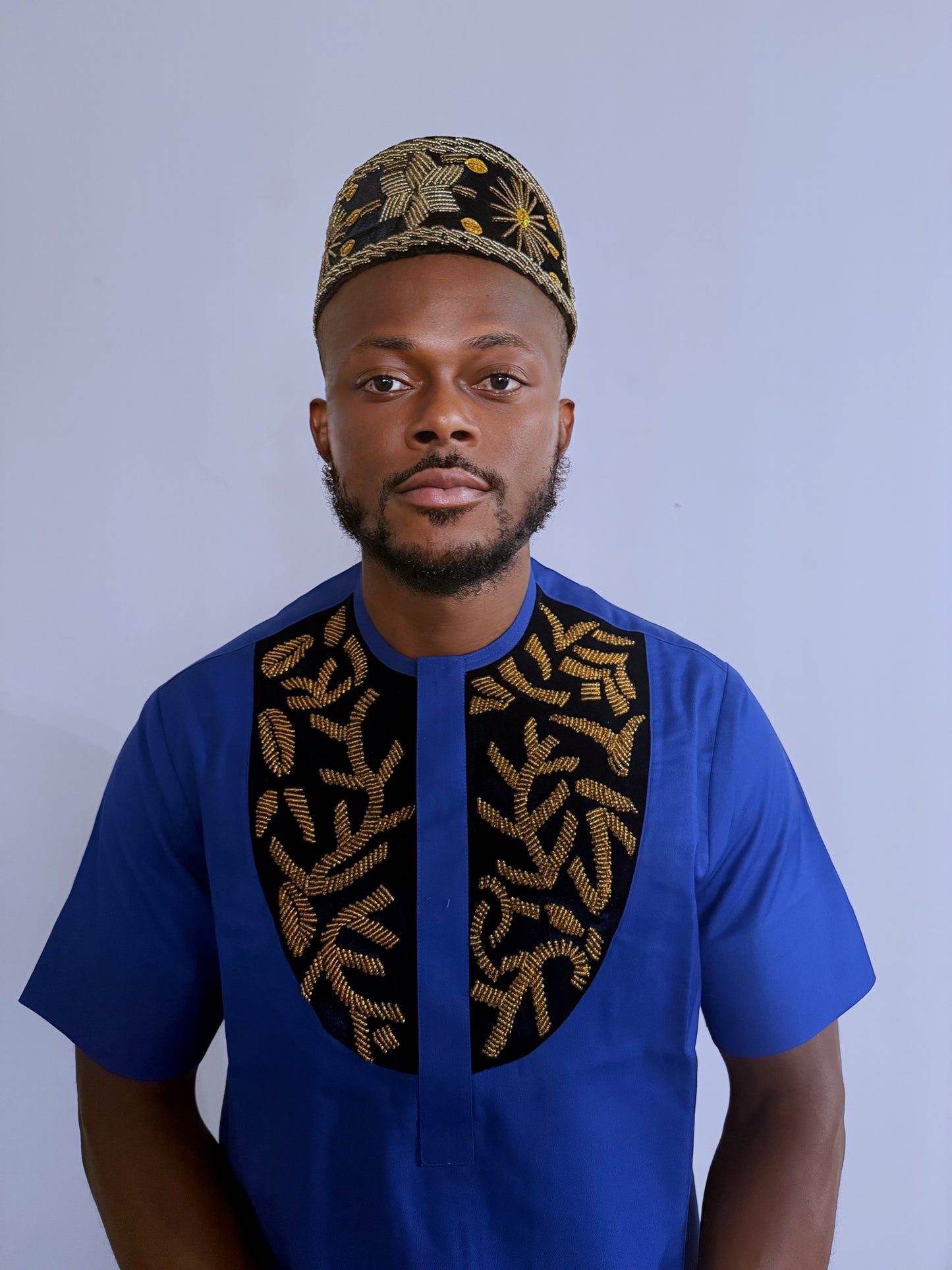 Royal Crest Hand-Beaded African Men Set