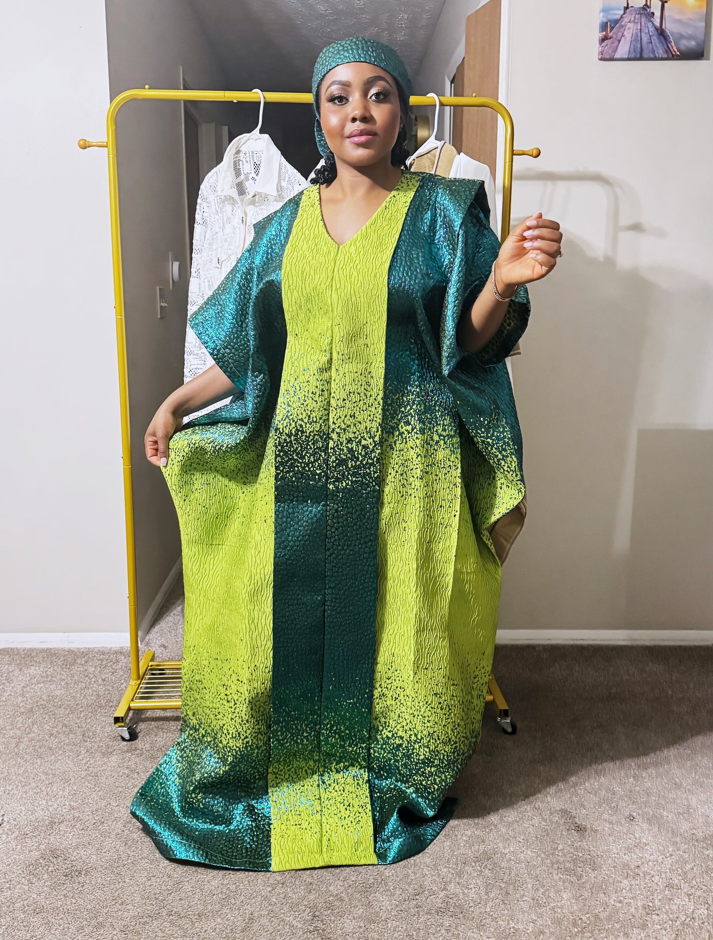 Royal Bloom Brocade Kaftan - Agbada Bubu
