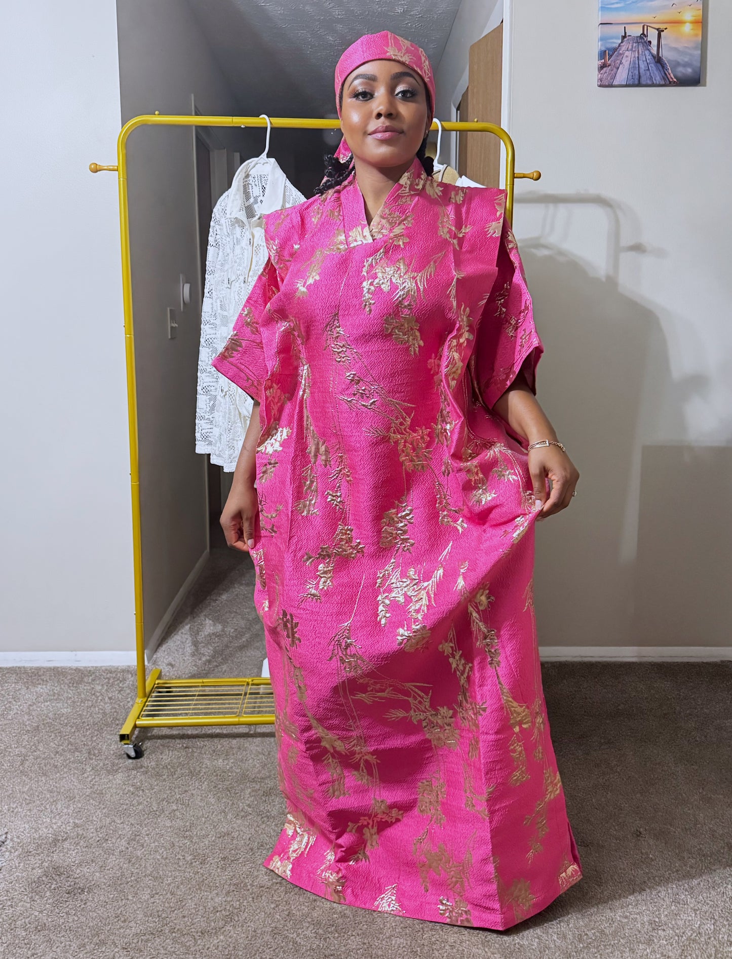 Royal Bloom Brocade Kaftan - Agbada Bubu