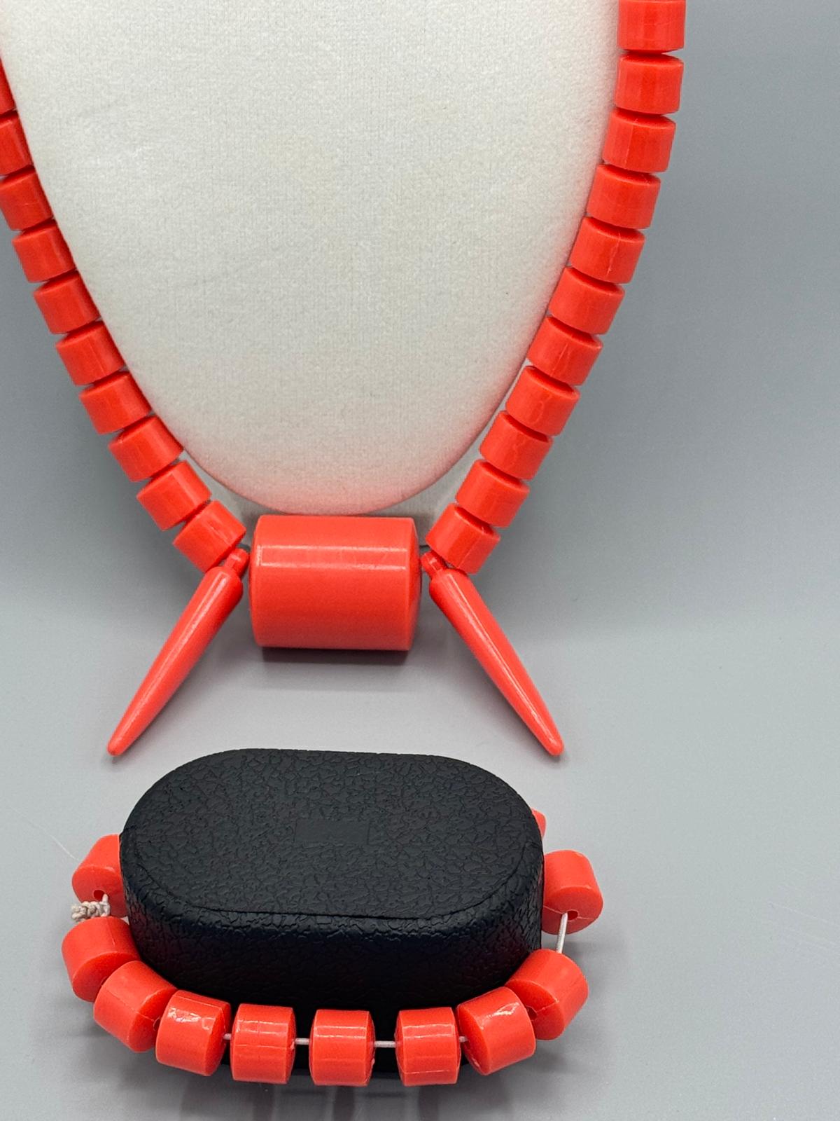 Nigerian Igbo Neck Beads and Bracelet Set