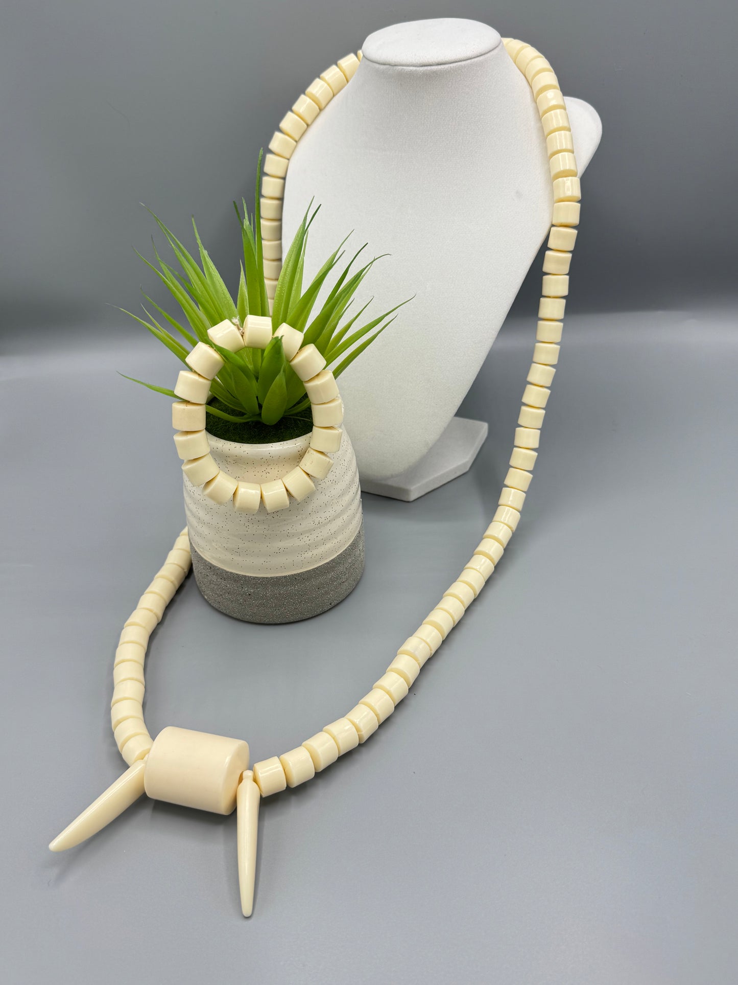 Nigerian Igbo Neck Beads and Bracelet Set