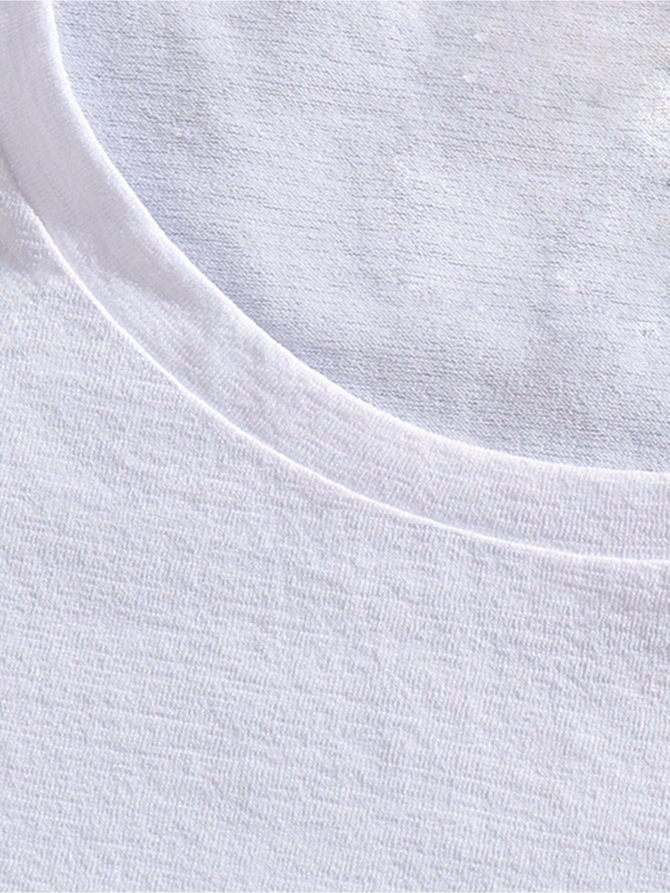 White Print Casual Fashion Personality T-Shirt