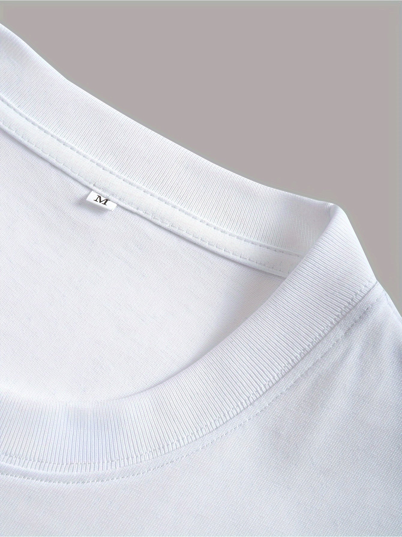 White Print Casual Fashion Personality T-Shirt