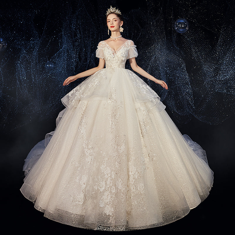 French Style Wedding Dress -Ball Gown