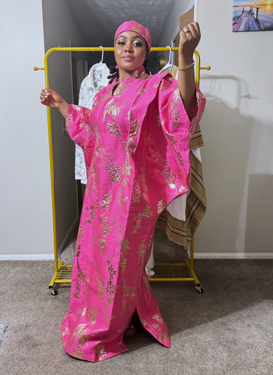 Royal Bloom Brocade Kaftan - Agbada Bubu