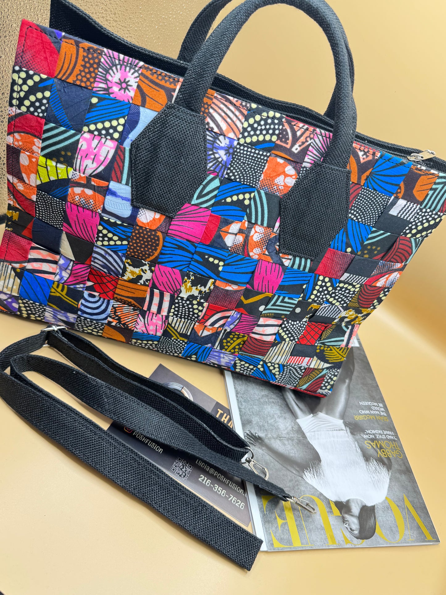 Midi Patchwork Tote Bag