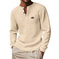 Waffle Buckle Quick-drying Raglan Henry Long Sleeve Shirt