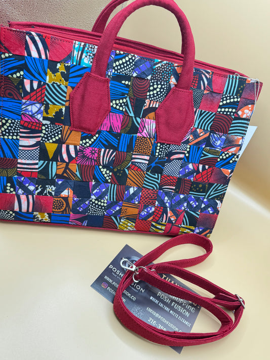 Midi Patchwork Tote Bag