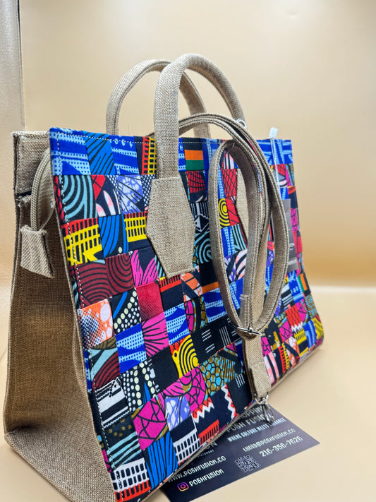 Midi Patchwork Tote Bag