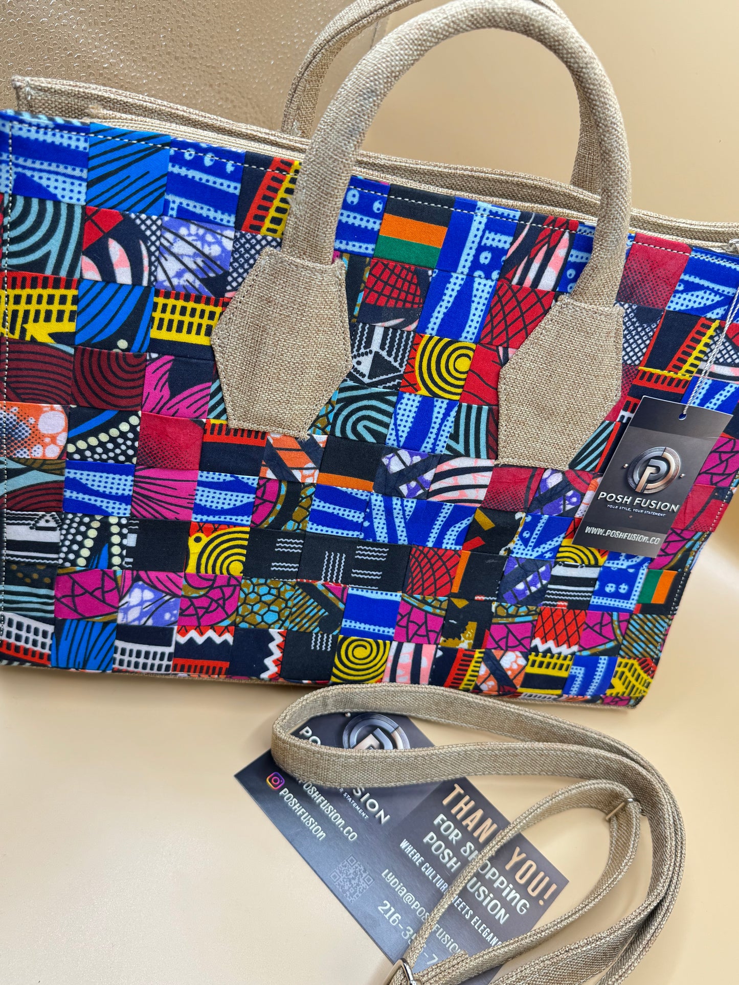 Midi Patchwork Tote Bag