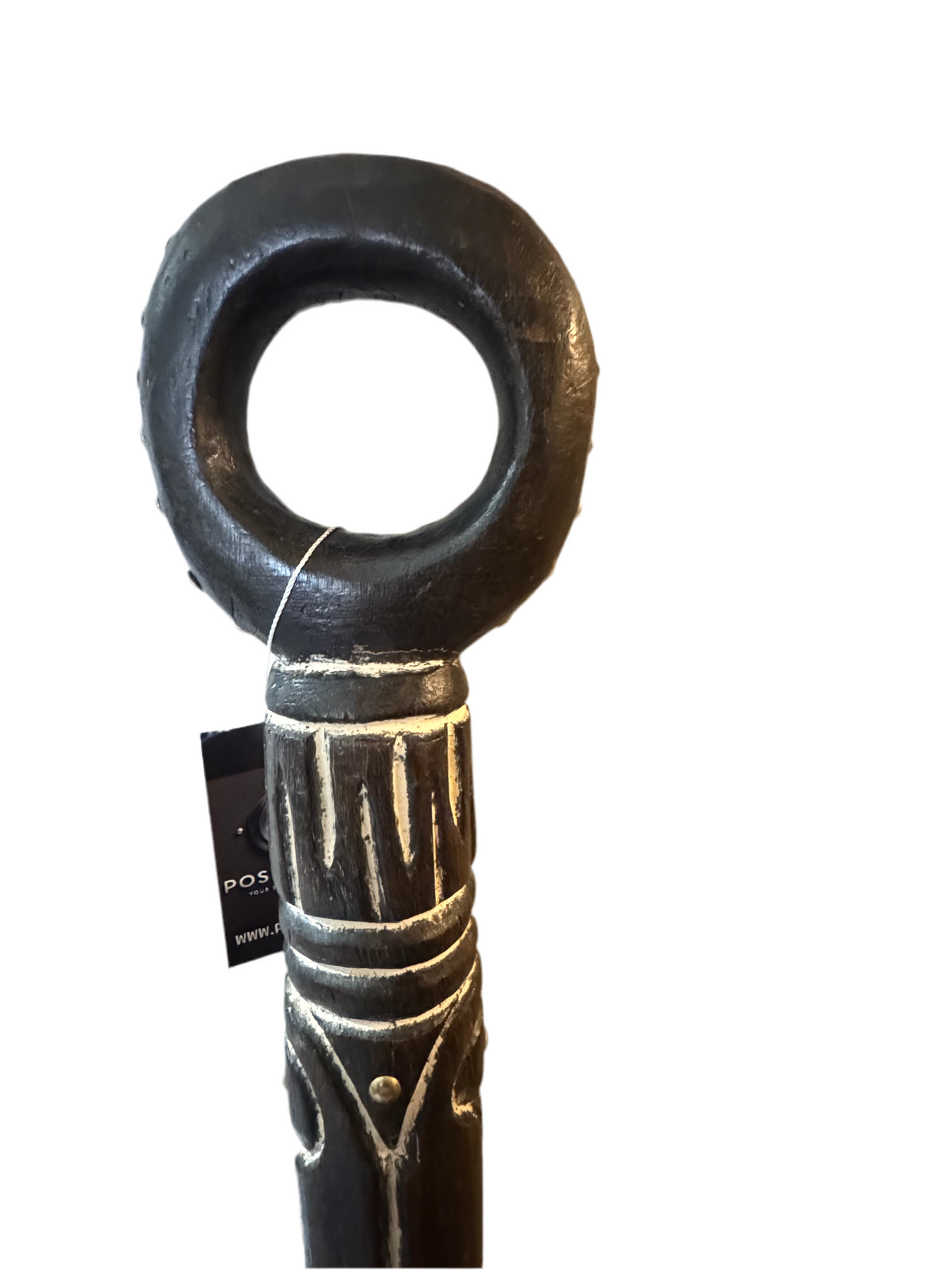 Hand-Carved Tribal Walking Stick – African-Inspired Decorative Staff