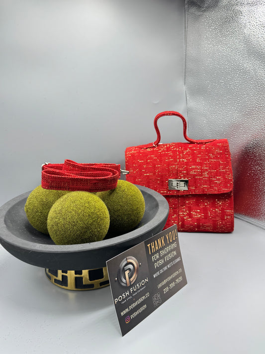 Crimson Elegance Handbag