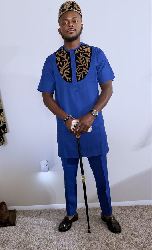 Royal Crest Hand-Beaded African Men Set