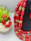 Coral Empress - Coral Beaded Jewelry Set