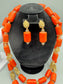 Coral Empress - Coral Beaded Jewelry Set