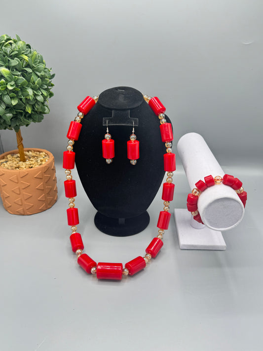 Rouge Royal Glossy Beaded Set