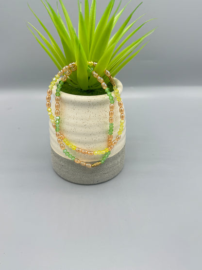 Sunset Rhythm Beaded Anklet - Afro-Chic Edition