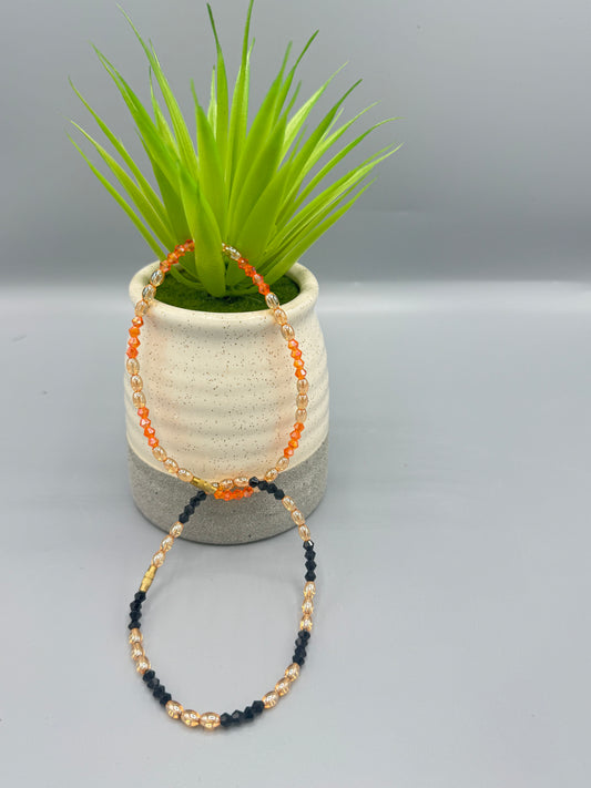Sunset Rhythm Beaded Anklet - Afro-Chic Edition