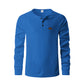Waffle Buckle Quick-drying Raglan Henry Long Sleeve Shirt