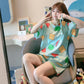 Two-piece Pajamas Short-sleeved Cute Cartoon PJ Suit