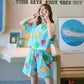 Two-piece Pajamas Short-sleeved Cute Cartoon PJ Suit